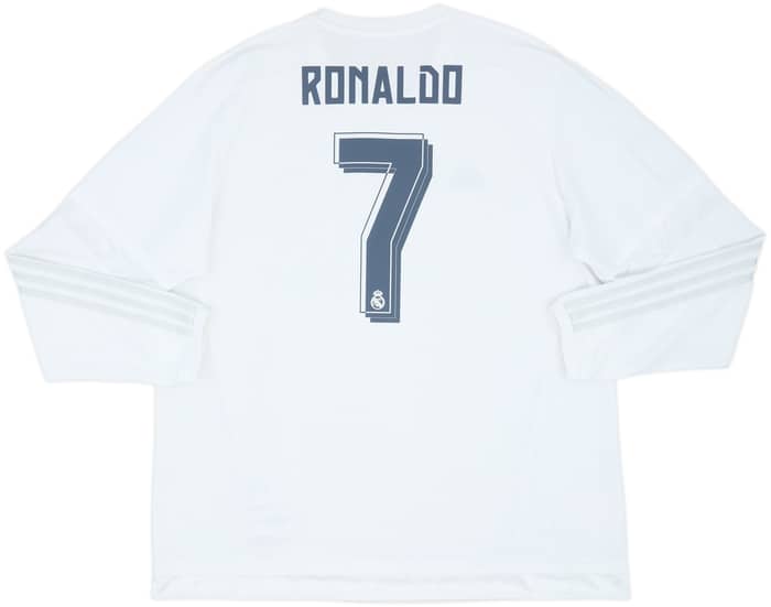 2015-16 Real Madrid Home L/S Shirt Ronaldo #7 - 6/10 - (XXL)