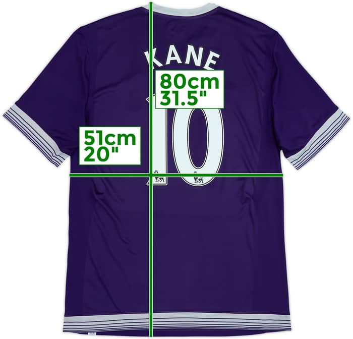Camiseta de la tercera equipación del Tottenham 2015-16 Kane #10 - 5/10 - (M)