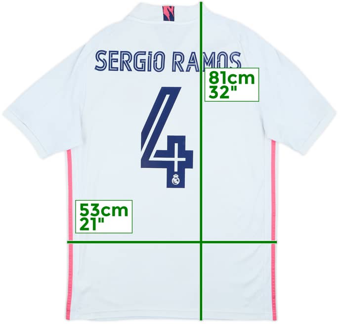 2020-21 Real Madrid Home Shirt Sergio Ramos #4 - 5/10 - (L)