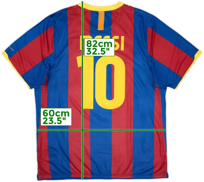 2010-11 Barcelona Player Issue Home Shirt Messi #10 (XXL)