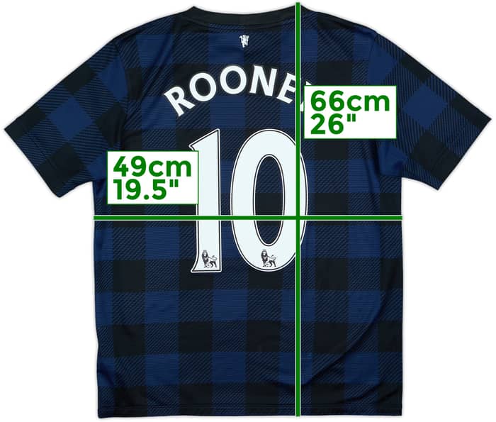 Camiseta de visitante del Manchester United 2013-14 Rooney #10 - 6/10 - (14-15 Años)