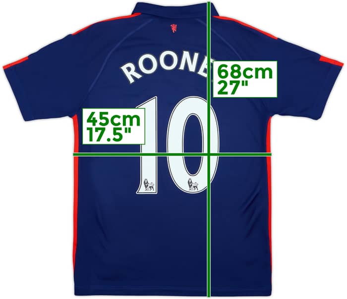 2014-15 Manchester United Third Shirt Rooney #10 - 10/10 - (14-15 Years)