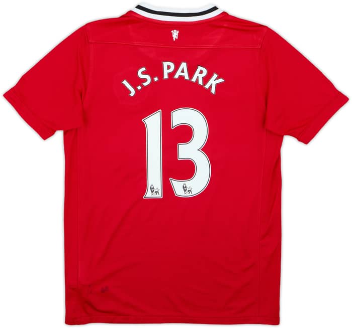2011-12 Manchester United Home Shirt J.S.Park #13 - 7/10 - (11-12 Years)