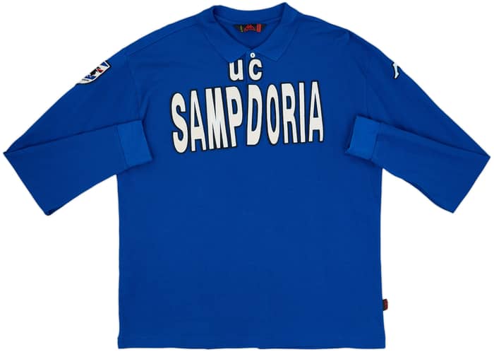 2008-09 Sampdoria Kappa Polo L/S Shirt - 7/10 - (XL)