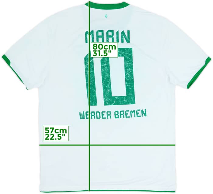 2010-11 Werder Bremen Away Shirt Marin #10 - 4/10 - (XL)