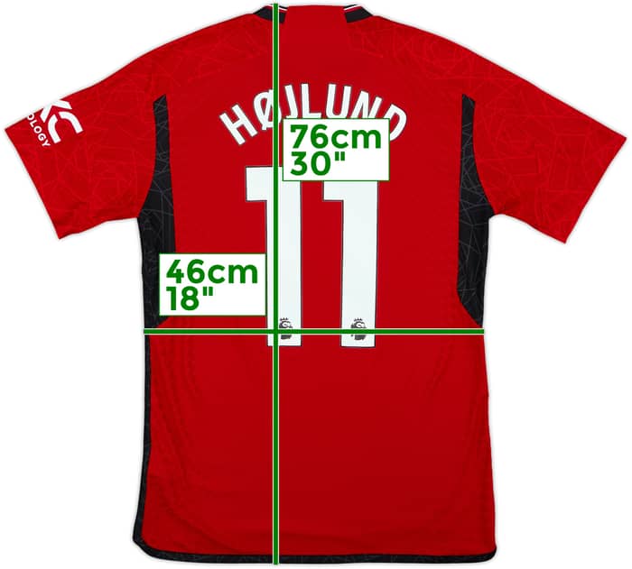 2023-24 Manchester United Authentic Home Shirt Hojlund #11 - 10/10 - (M)