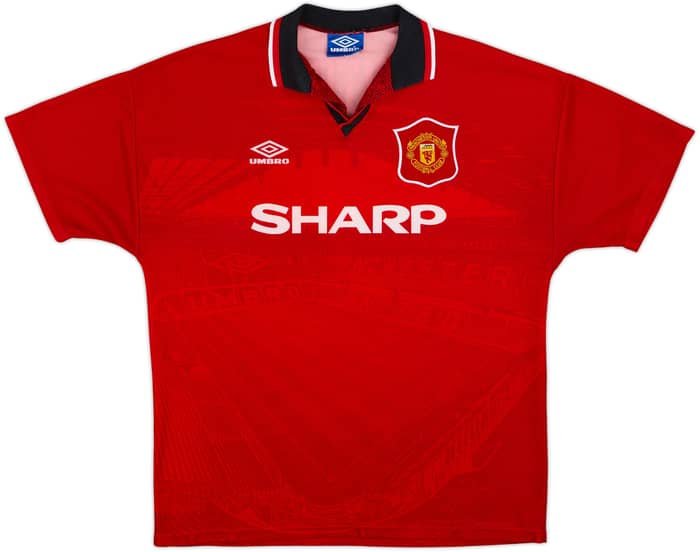 1994-96 Manchester United Home Shirt Cantona #7 - 8/10 - (L)
