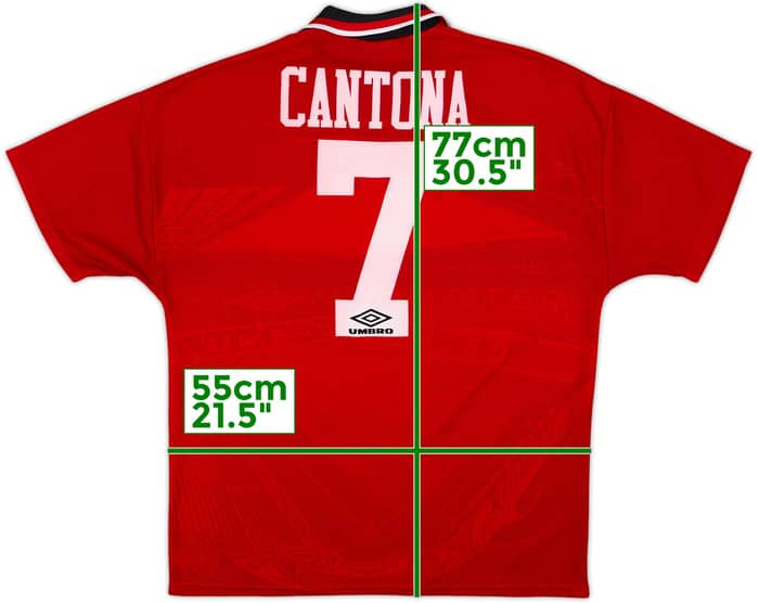 1994-96 Manchester United Home Shirt Cantona #7 - 8/10 - (L)