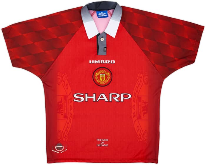 1996-98 Manchester United Home Shirt Cantona #7 - 7/10 - (M)