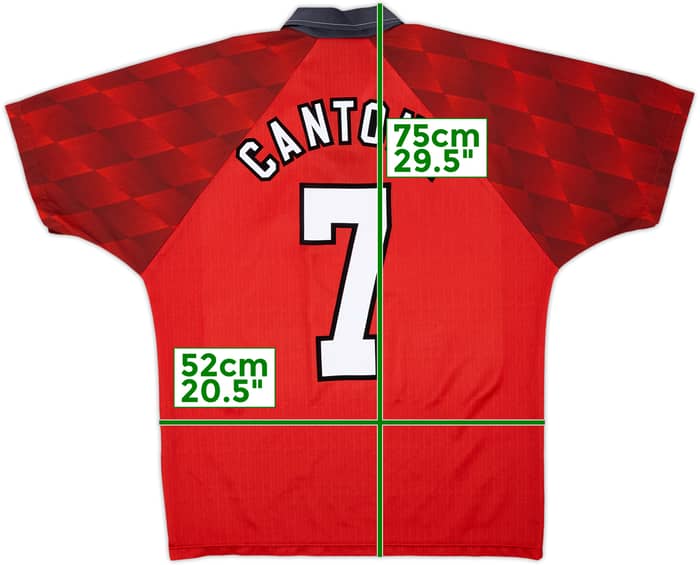 1996-98 Manchester United Home Shirt Cantona #7 - 7/10 - (M)