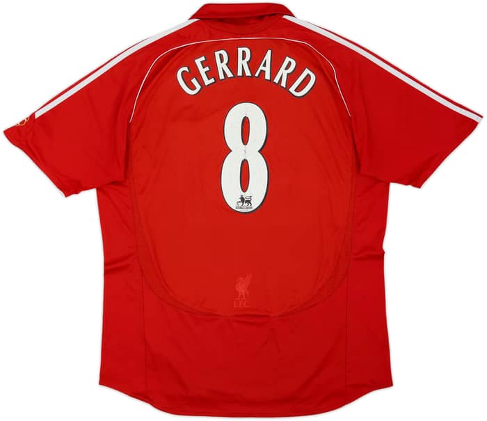 2006-08 Liverpool Home Shirt Gerrard #8 - 5/10 - (XL)