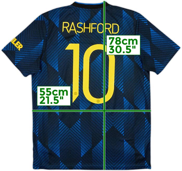 2021-22 Manchester United Third Shirt Rashford #10 - 10/10 - (L)