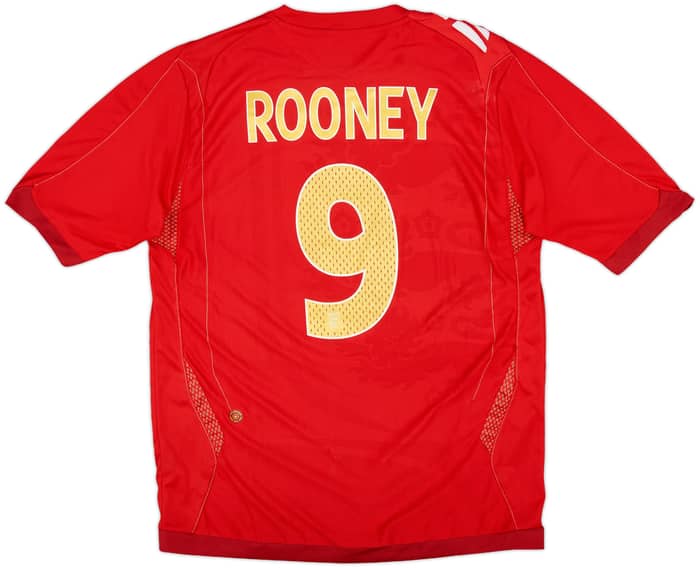2006-08 England Away Shirt Rooney #9 - 8/10 - (M)