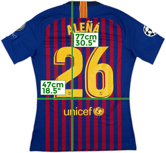 2018-19 Barcelona Match Issue Champions League Home Shirt Alena #26