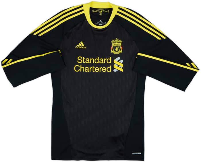 2010-11 Liverpool Player Issue Techfit Third L/S Shirt Gerrard #8 - 10/10 - (XL)