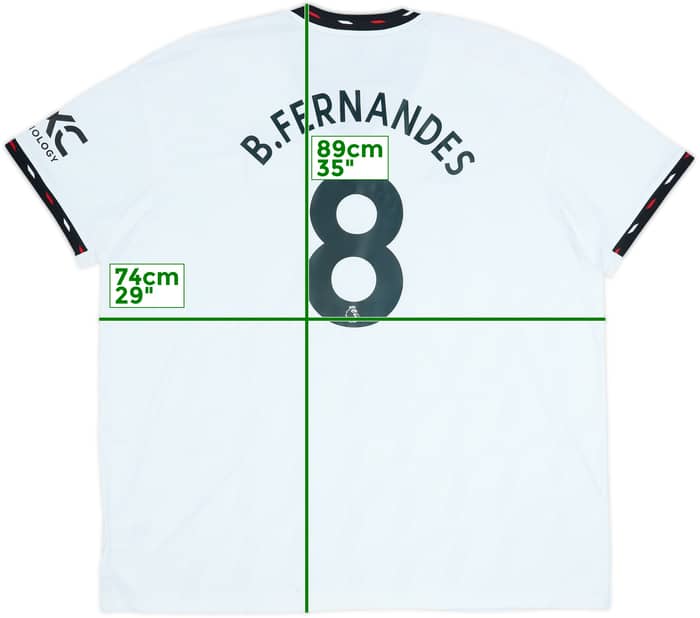2022-23 Manchester United Away Shirt B.Fernandes #8 - 7/10 - (3XL)