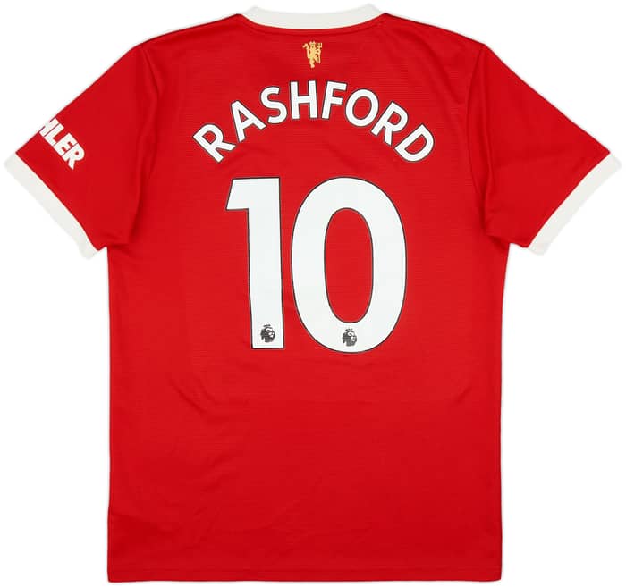 2021-22 Manchester United Home Shirt Rashford #10 - 8/10 - (M)