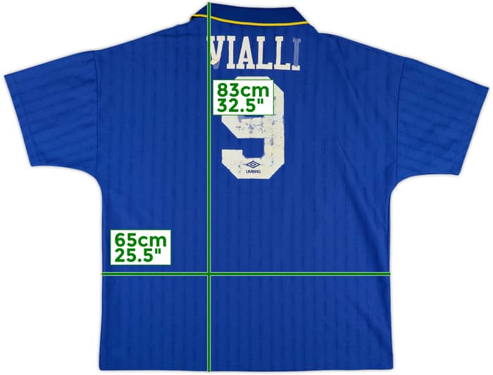 1995-97 Chelsea Home Shirt Vialli #9 - 4/10 - (M)
