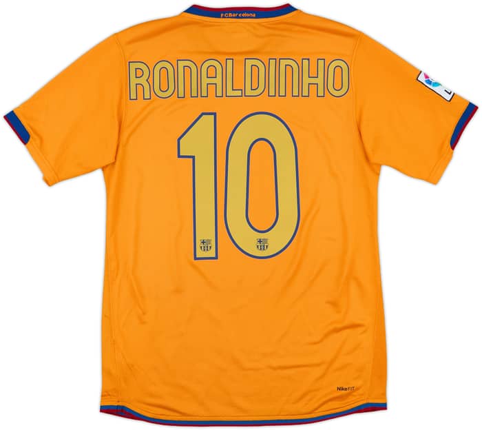 2006-08 Barcelona Away Shirt Ronaldinho #10 - 9/10 - (S)
