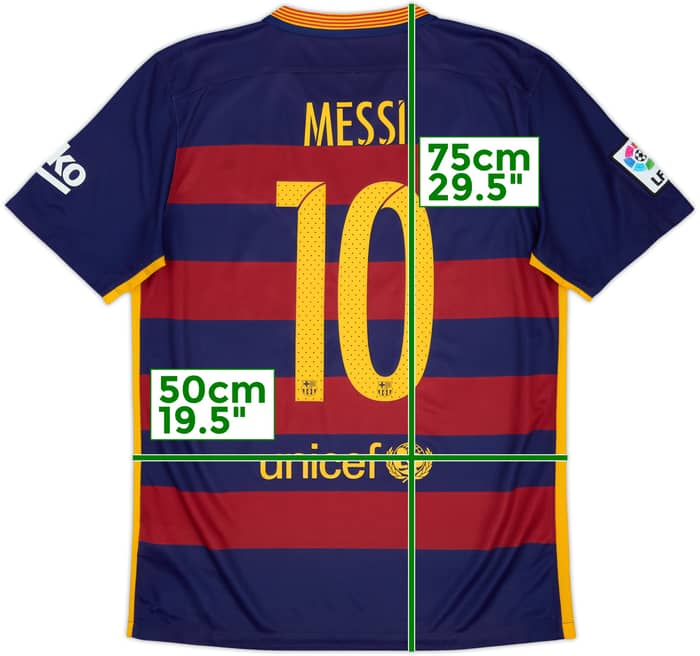 2015-16 Barcelona Home Shirt Messi #10 - 8/10 - (M)