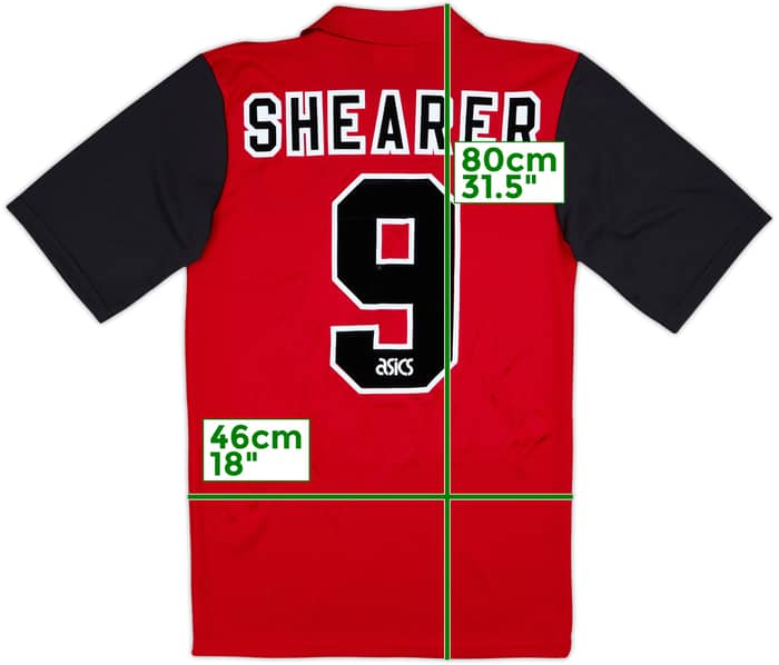 1995-96 Blackburn Away Shirt Shearer #9 - 8/10 - (S)