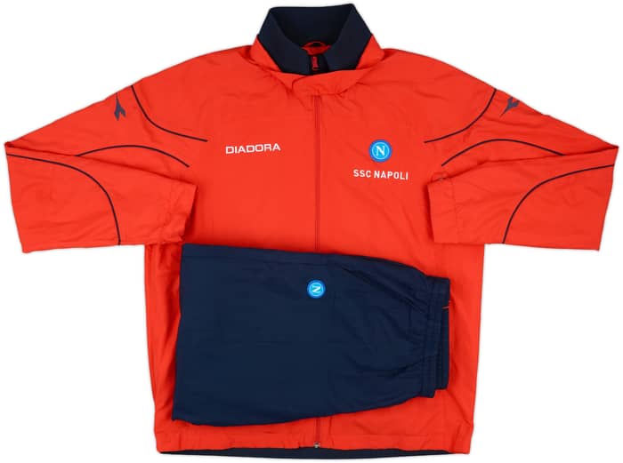 2007-08 Napoli Diadora Full Tracksuit - 8/10 - (L)