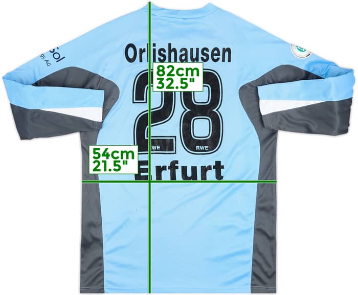 2007-08 Rot-Weiss Erfurt Signed Match Issue GK Shirt Orlishausen #28