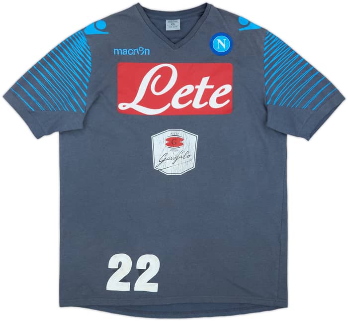 2014-15 Napoli Player Issue Macron Cotton Training Tee #22 - 5/10 - (XXL)