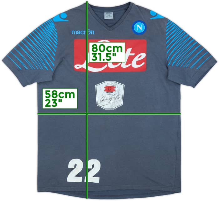 2014-15 Napoli Player Issue Macron Cotton Training Tee #22 - 5/10 - (XXL)