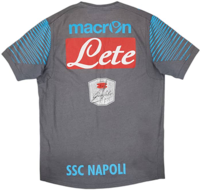 2014-15 Napoli Macron Player Issue Cotton Tee #19 - 5/10 - (XL)