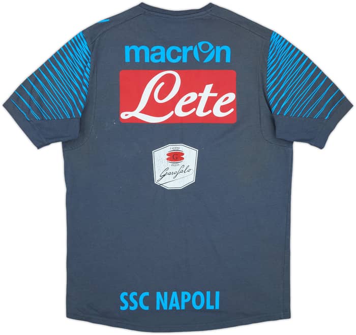 2014-15 Napoli Macron Cotton Tee - 7/10 - (XXL)