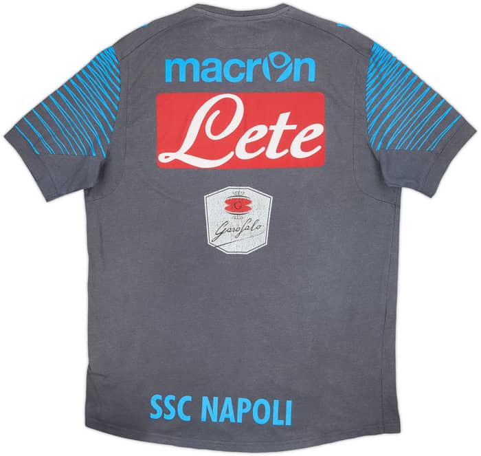 2014-15 Napoli Macron Player Issue Signed Cotton Tee #19 - 5/10 - (XL)