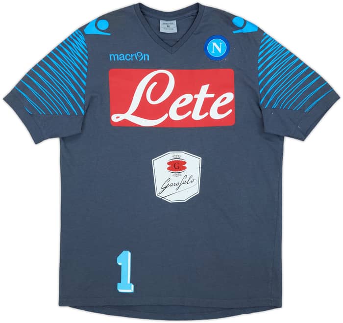 2014-15 Napoli Player Issue Macron Cotton Training Tee #1 - 5/10 - (M)