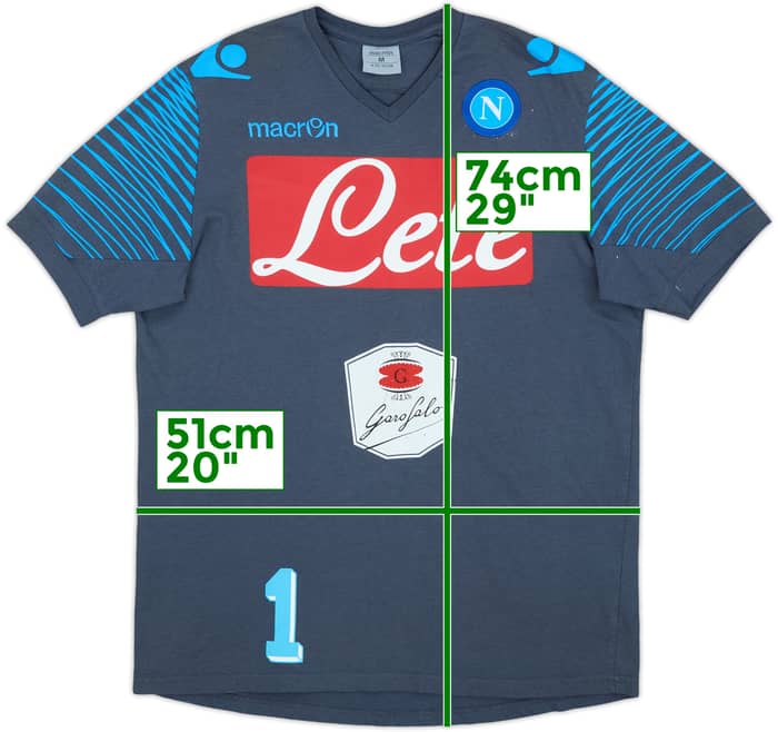 2014-15 Napoli Player Issue Macron Cotton Training Tee #1 - 5/10 - (M)