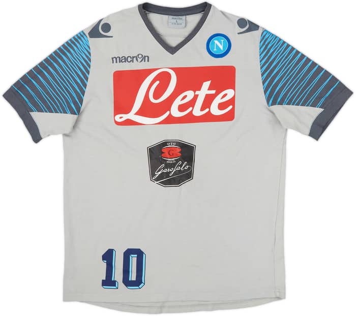 2014-15 Napoli Macron Player Issue Cotton Tee #10 - 5/10 - (M)