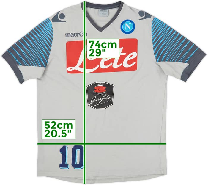 2014-15 Napoli Macron Player Issue Cotton Tee #10 - 5/10 - (M)