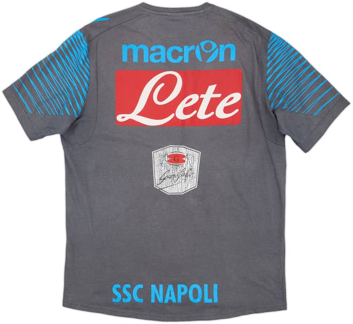 2014-15 Napoli Macron Player Issue Cotton Tee #1 - 4/10 - (L)