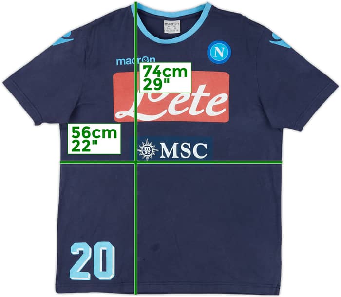 2013-14 Napoli Macron Player Issue Cotton Tee #20 - 4/10 - (XXL)