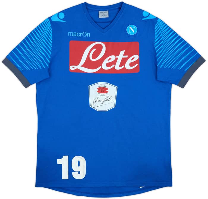 2014-15 Napoli Player Issue Macron Cotton Training Tee #19 - 5/10 - (XL)