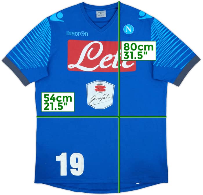 2014-15 Napoli Player Issue Macron Cotton Training Tee #19 - 5/10 - (XL)