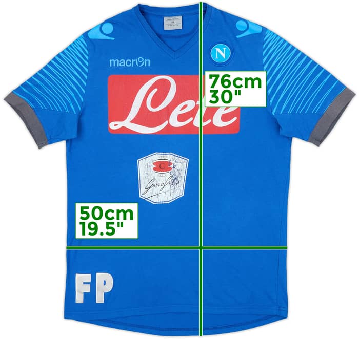 2014-15 Napoli Macron Staff Issue Cotton Tee FP - 5/10 - (M)