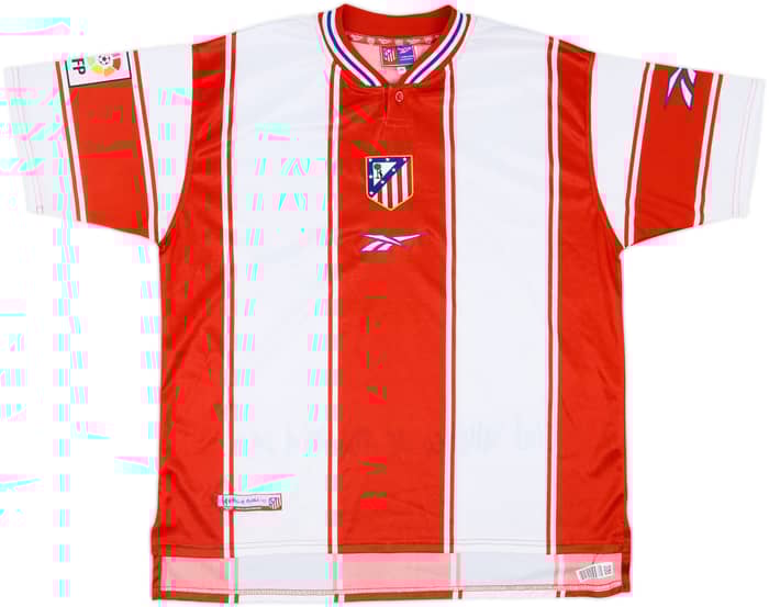 1999-00 Atletico Madrid Home Shirt - 9/10 - (XL)