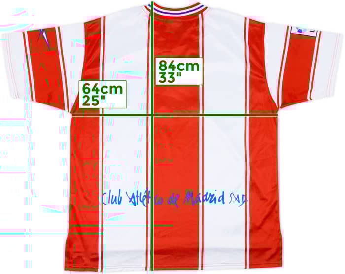 1999-00 Atletico Madrid Home Shirt - 9/10 - (XL)