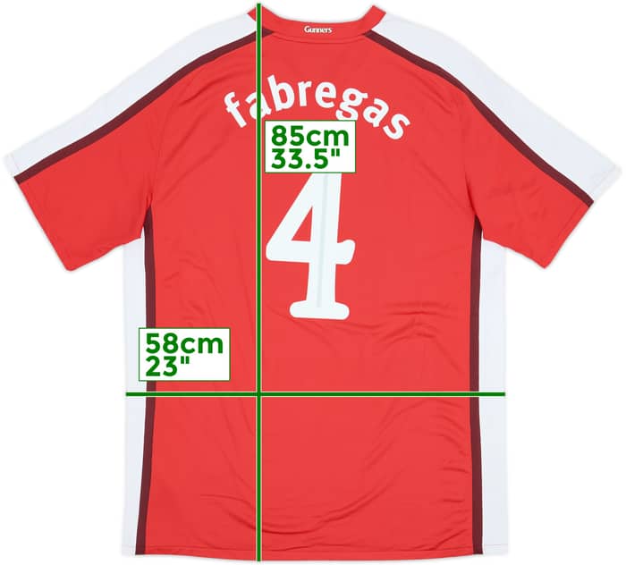2008-10 Arsenal Home Shirt Fabregas #4 - 7/10 - (XL)