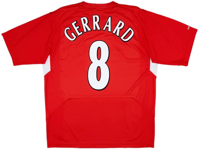 2004-06 Liverpool Home Shirt Gerrard #8 - 6/10 - (L)