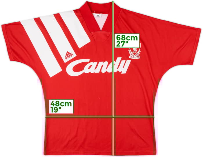 1991-92 Liverpool Home Shirt - 7/10 - (XL)