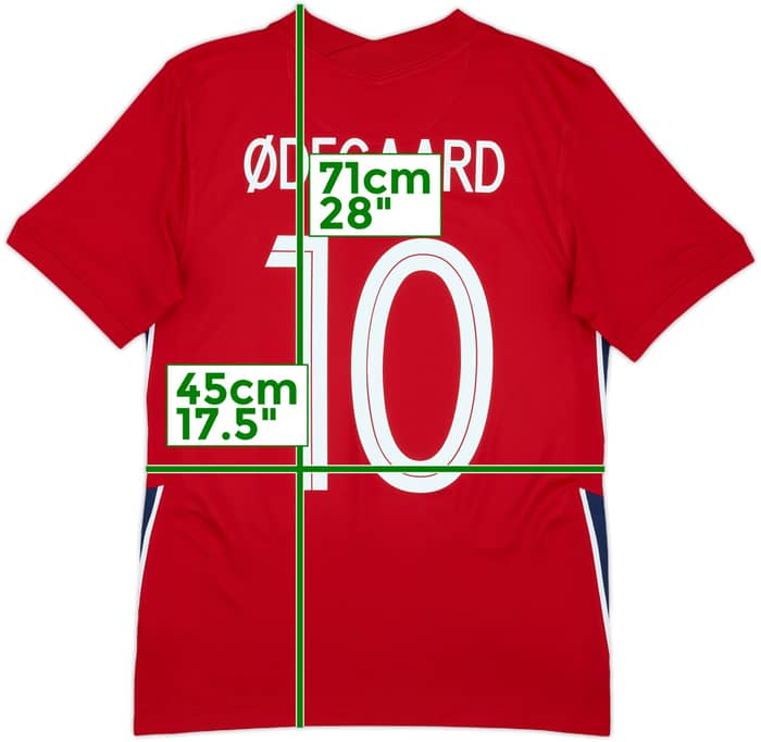 2020-22 Norway Home Shirt Odegaard #10 - 10/10 - (S)