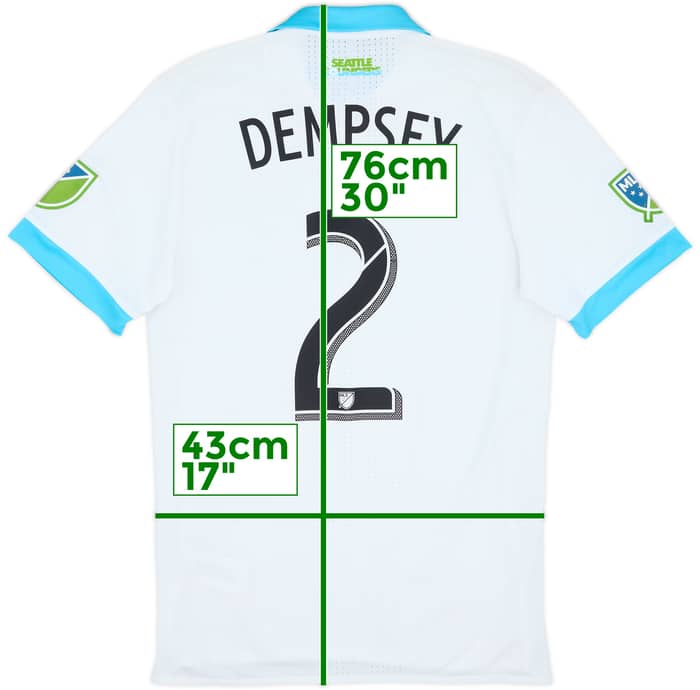 2017-18 Seattle Sounders Authentic Away Shirt Dempsey #2 - 7/10 - (M)