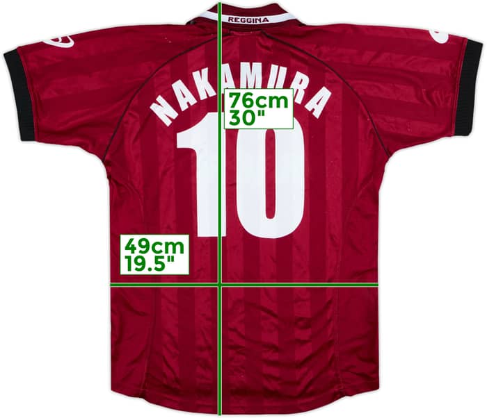 2002-03 Reggina Home Shirt Nakamura #10 - 6/10 - (M)