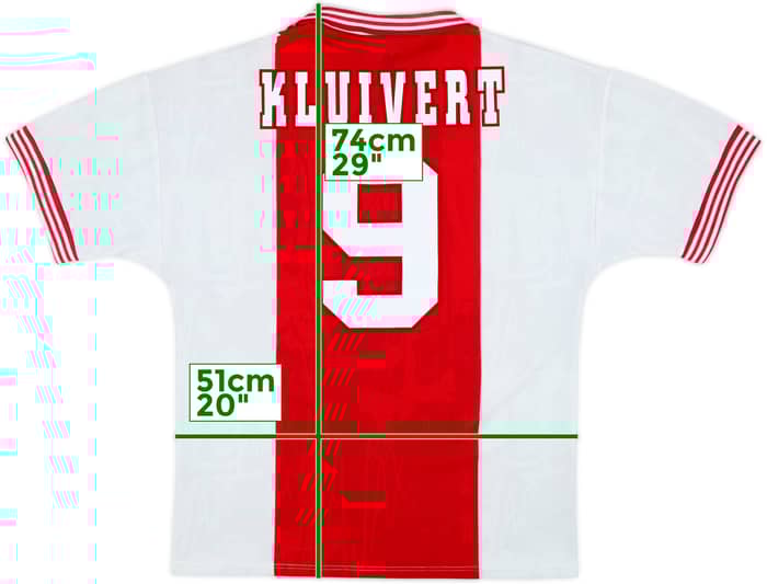 1996-97 Ajax Camiseta Local Kluivert #9 - 9/10 - (M)